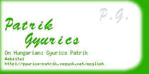 patrik gyurics business card